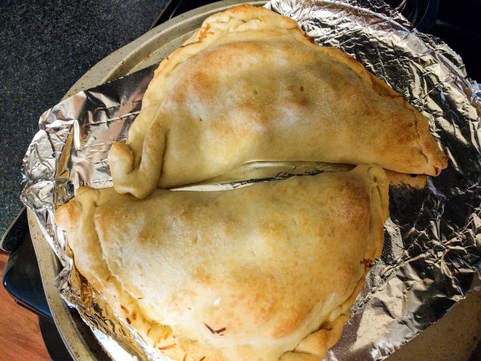a cooked colcannon calzone