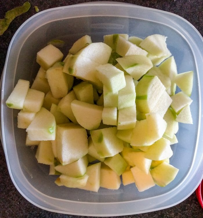 Fresh chopped apples