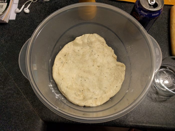 Bread dough rising