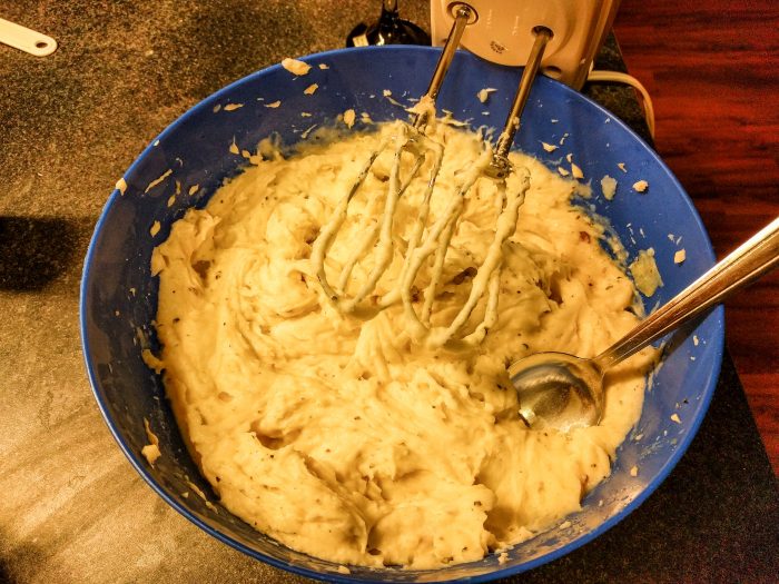 Mashed Potatoes from scratch getting mixed