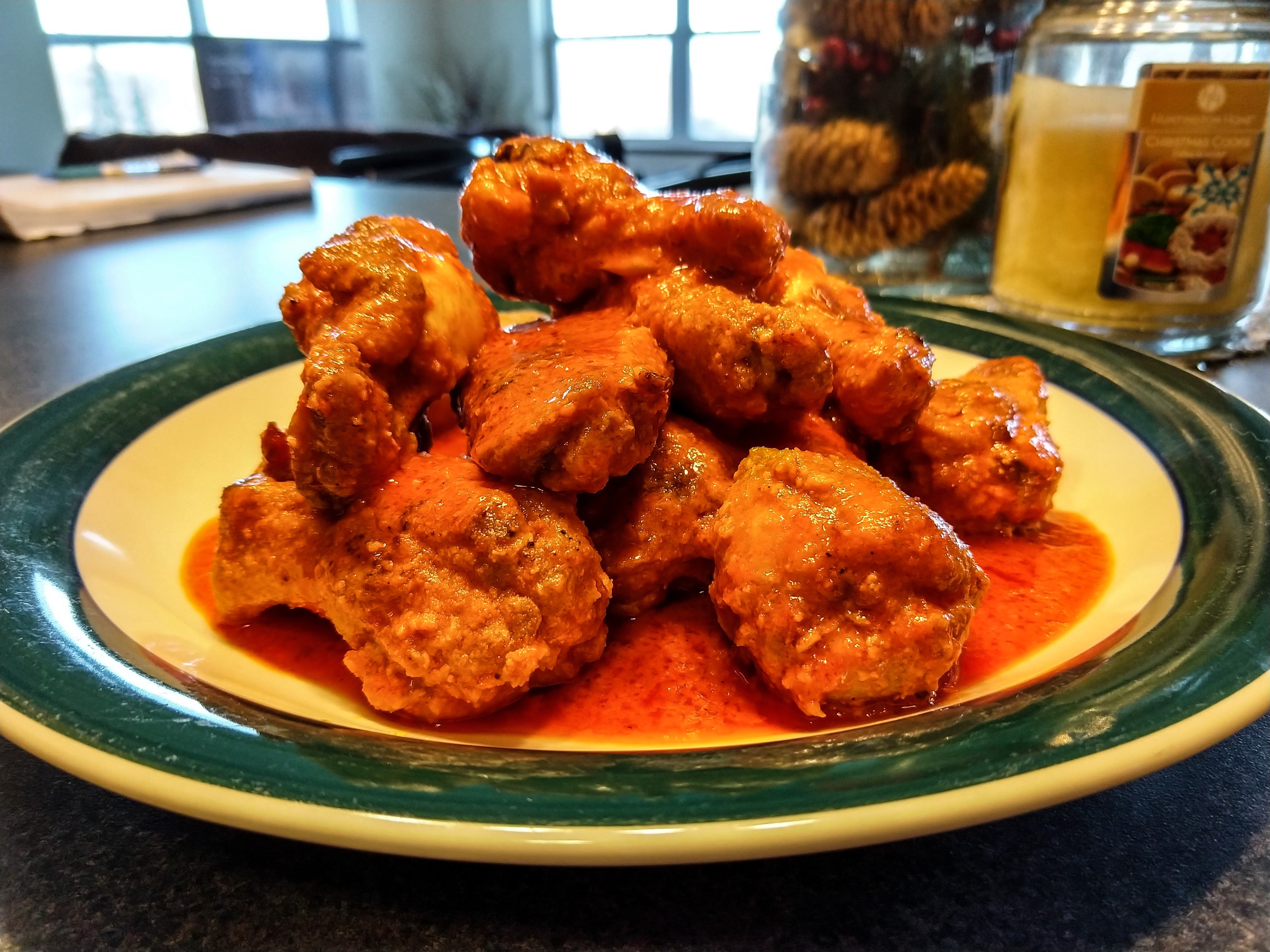 a plate of wings