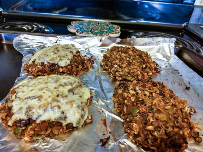 black bean burgers with cheese