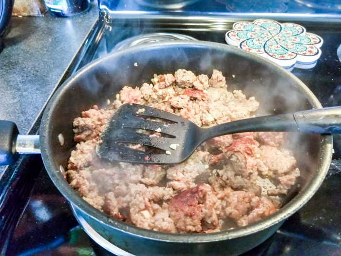 cooking pork sausage
