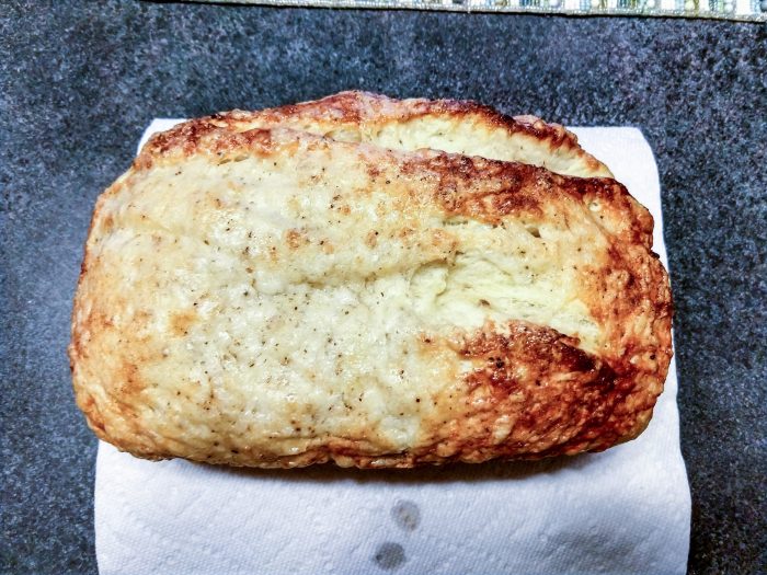 Loaf of garlic Asiago bread 