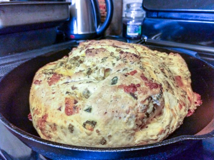 Olive Jalapeno dough with cheddar
