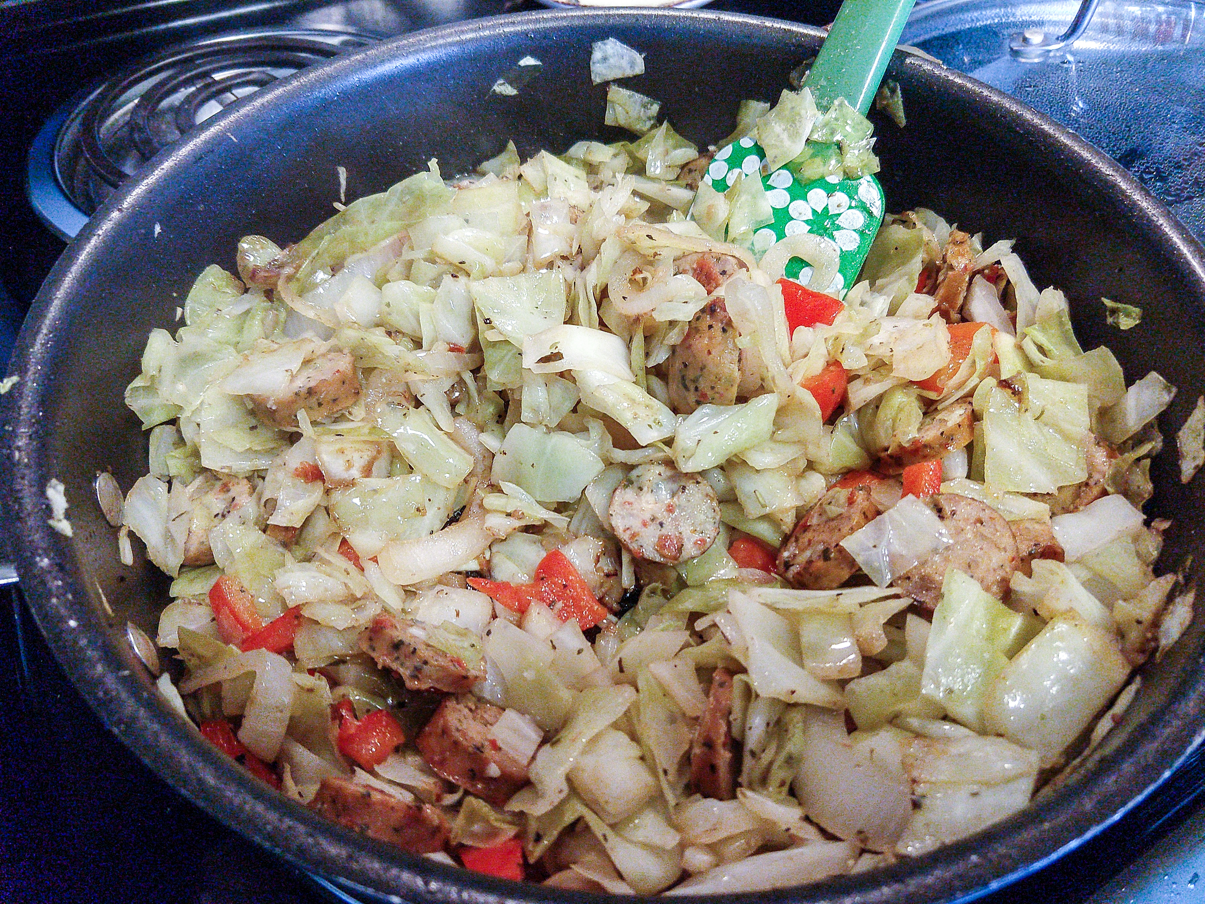 peppers and onions and cabbage