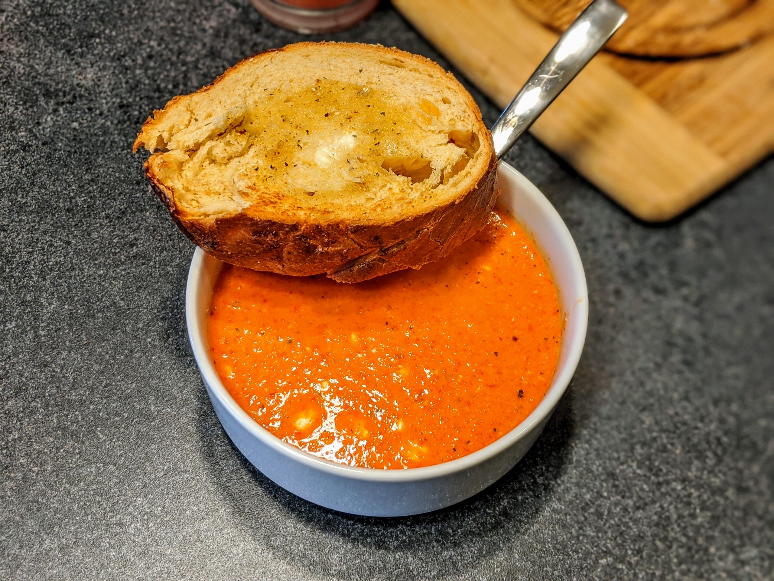 spicy red pepper soup! 